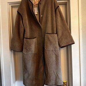 Cozy Brown Fleece Coat